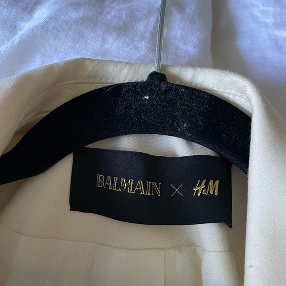 Balmain X H&M Ivory Blazer Sz 2 - Picture 8 of 8